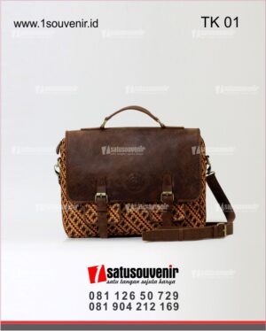 Tas Kulit Batik Coklat